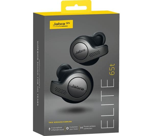 JABRA Elite 65t Wireless Bluetooth Earbuds - Titanium Black - Image 10