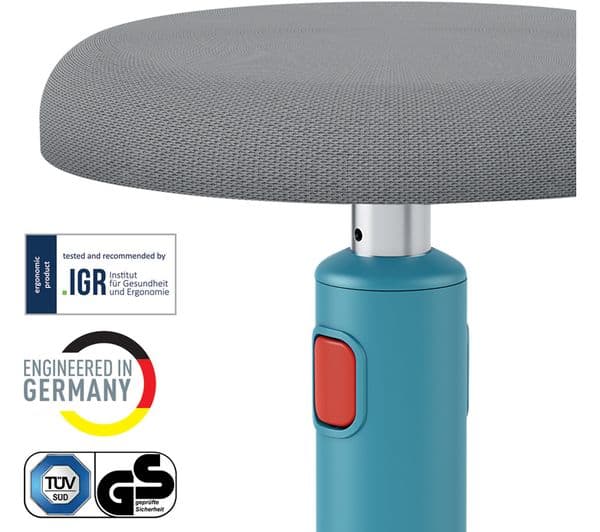 LEITZ Ergo Cosy Sit-Stand Stool - Blue - Image 2