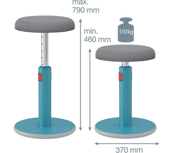 LEITZ Ergo Cosy Sit-Stand Stool - Blue - Image 3