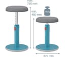 LEITZ Ergo Cosy Sit-Stand Stool - Blue thumbnail 3