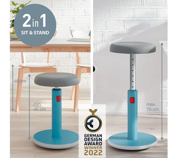 LEITZ Ergo Cosy Sit-Stand Stool - Blue - Image 8