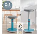 LEITZ Ergo Cosy Sit-Stand Stool - Blue thumbnail 8