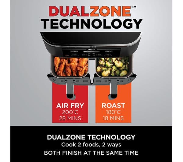Ninja Foodi MAX Dual Zone AF451UK Air Fryer - Black - Image 6