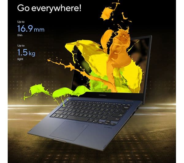 Asus Vivobook Go 14 Flip 14" 2 in 1 Laptop - Intel® Celeron®, 128 GB eMMC, Blue - Image 2