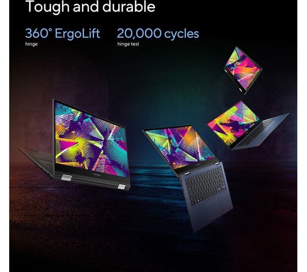 Asus Vivobook Go 14 Flip 14" 2 in 1 Laptop - Intel® Celeron®, 128 GB eMMC, Blue - Image 3