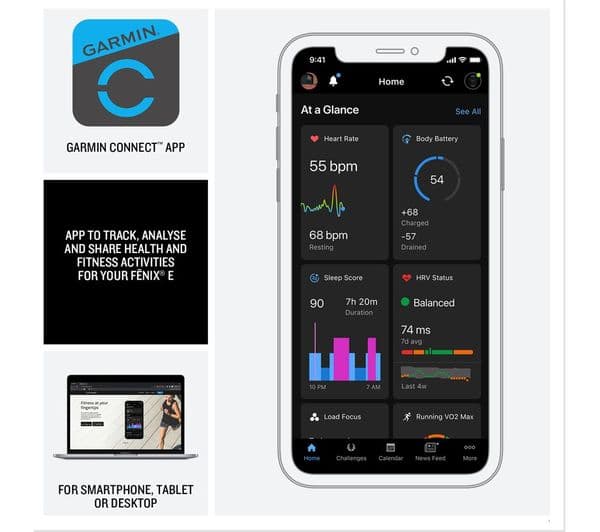 Garmin Fēnix E Smartwatch 47mm Slate Grey - Image 5