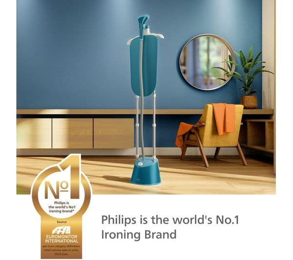 PHILIPS 1000 Series STE1040/20 Standing Clothes Steamer - Blue - Image 10