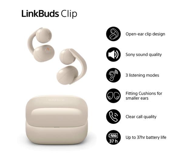 SONY LinkBuds Clip Greige - Image 2