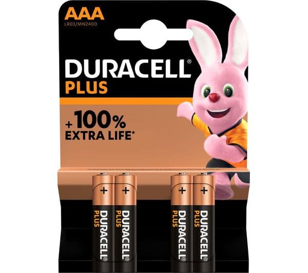DURACELL Plus AAA Alkaline Batteries - Pack of 4 - Image 1
