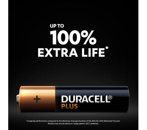 DURACELL Plus AAA Alkaline Batteries - Pack of 4 - Image 3