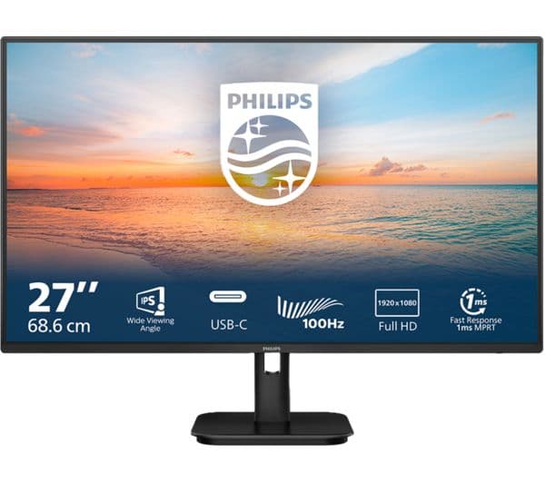 PHILIPS 27E1N1300A Full HD 27" IPS Monitor - Black - Image 1