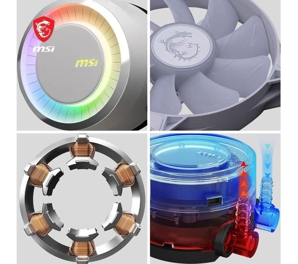 MSI MAG CORELIQUID E240 CPU Cooler White - Image 5