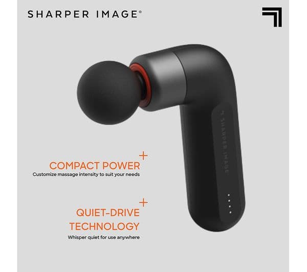 SHARPER IMAGE Power Percussion Move Edge Portable Lite Massage Gun - Black - Image 2