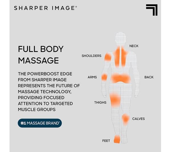 SHARPER IMAGE Power Percussion Move Edge Portable Lite Massage Gun - Black - Image 7