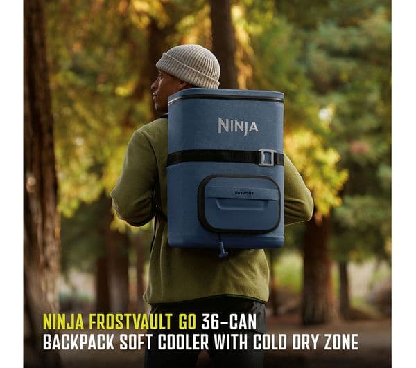 Ninja FF136EUUKNV FrostVault Go 23L Backpack Soft Cooler - Lakeshore Blue - Image 2