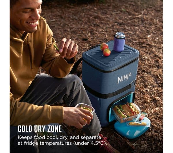 Ninja FF136EUUKNV FrostVault Go 23L Backpack Soft Cooler - Lakeshore Blue - Image 3