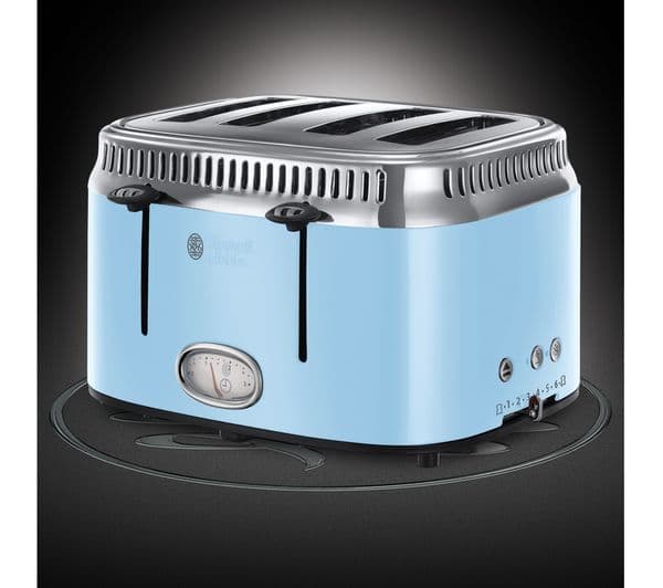 RUSSELL HOBBS Retro 21693 4-Slice Toaster - Blue - Image 8