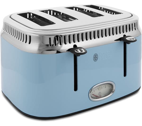 RUSSELL HOBBS Retro 21693 4-Slice Toaster - Blue - Image 2