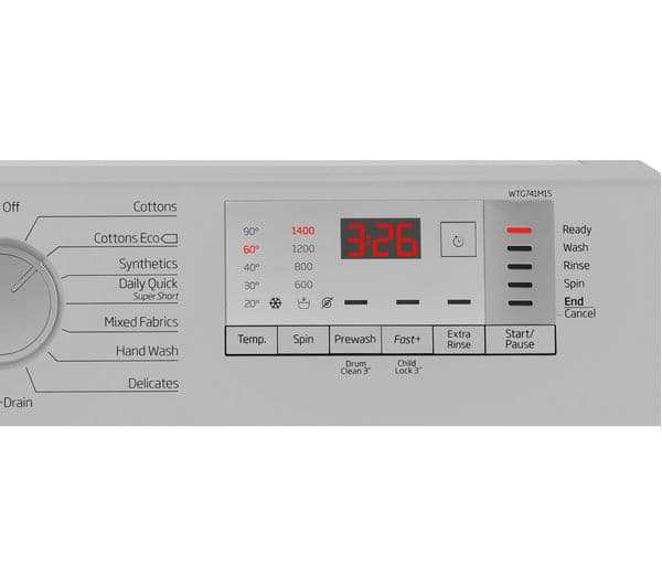 BEKO WTG741M1S 7 kg 1400 Spin Washing Machine - Silver - Image 3