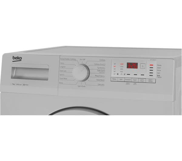 BEKO WTG741M1S 7 kg 1400 Spin Washing Machine - Silver - Image 4