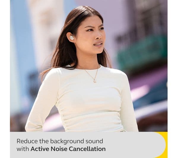 JABRA Elite 4 Wireless Bluetooth Noise-Cancelling Earbuds - Light Beige - Image 6