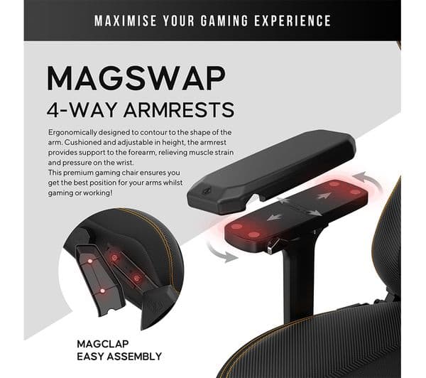 ANDASEAT Kaiser 3 Series Premium Gaming Chair - XL, Elegant Black - Image 3