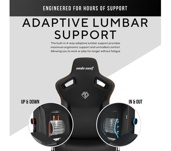 ANDASEAT Kaiser 3 Series Premium Gaming Chair - XL, Elegant Black - Image 6