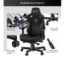 ANDASEAT Kaiser 3 Series Premium Gaming Chair - XL, Elegant Black thumbnail 7