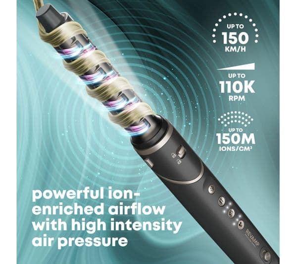REVAMP Curl Air Style 7-in-1 Ionic Air Styler - Black - Image 4