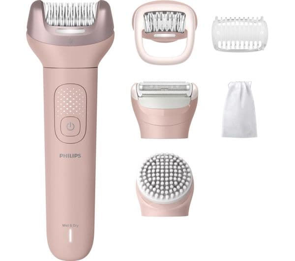 PHILIPS BRE718/00 Series 8000 Wet & Dry Epilator - Lyche Pink - Image 1