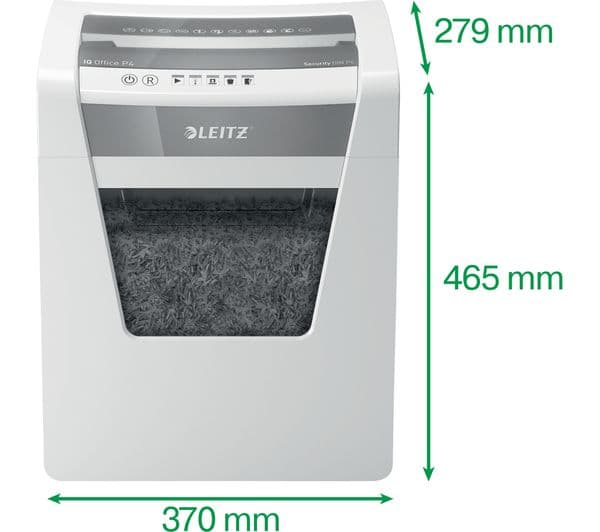 LEITZ IQ Office P4 Cross Cut Paper Shredder - Image 3