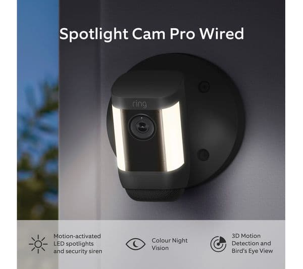 RING Spotlight Cam Pro Security Camera Black - Image 5