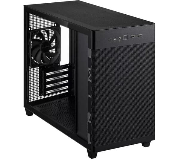 ASUS Prime AP201 TG Mini ITX Mini-Tower PC Case - Black, Tempered Glass - Image 3