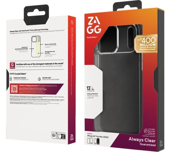 ZAGG Crystal Palace iPhone 17 Pro Max Case Clear - Image 4
