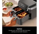 Ninja 6-in-1 DualZone DZ801UK 7.6L Air Fryer - Grey thumbnail 3