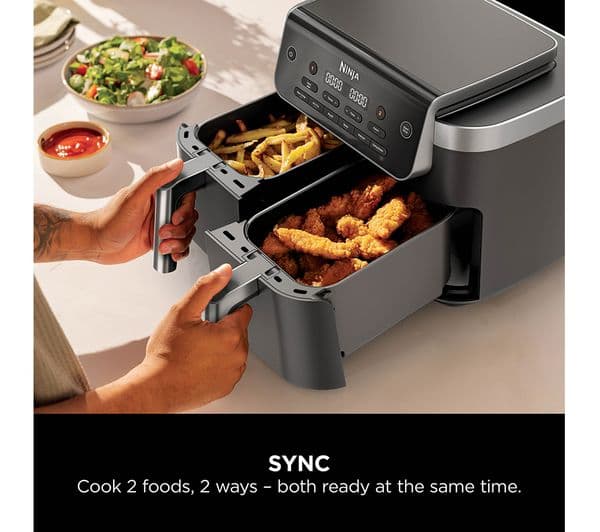 Ninja 6-in-1 DualZone DZ801UK 7.6L Air Fryer - Grey - Image 4
