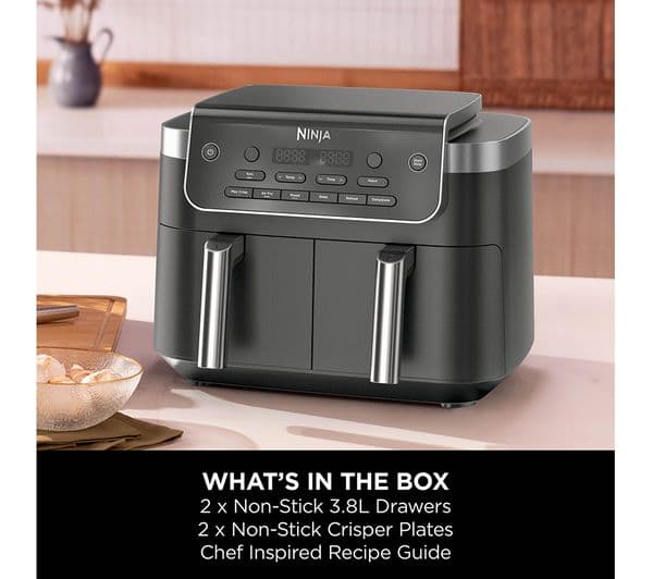 Ninja 6-in-1 DualZone DZ801UK 7.6L Air Fryer - Grey - Image 10