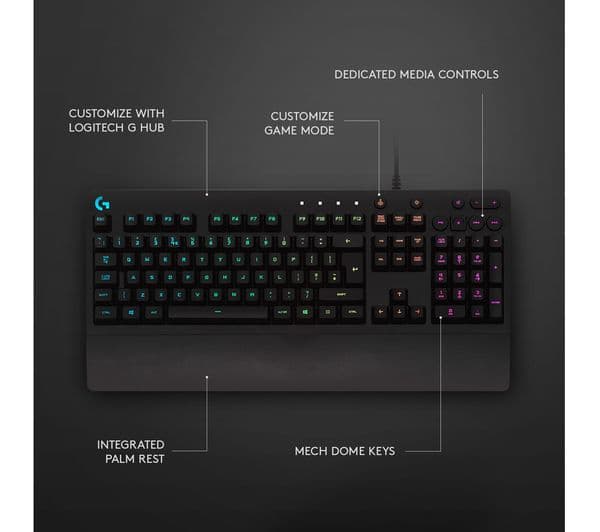 Logitech G213 Keyboard Black - Image 6