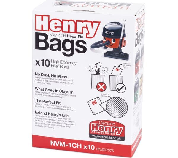 NUMATIC Genuine Henry Dust Bags - Pack of 10 - Image 2