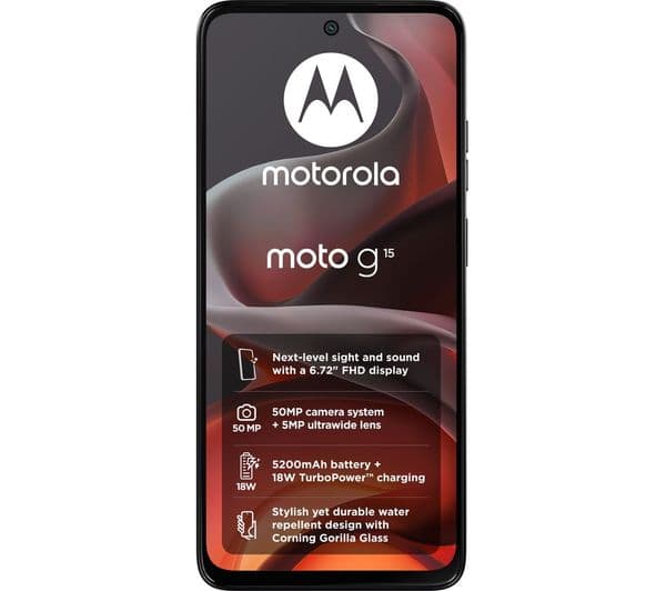 Motorola Moto G15 128GB Grey 4G SIM-Free Smartphone - Image 8