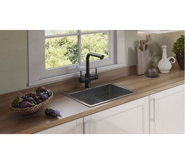 INSINKERATOR 4-in-1 Touch L Shape Steaming Hot Water Tap - Black Velvet - Image 2