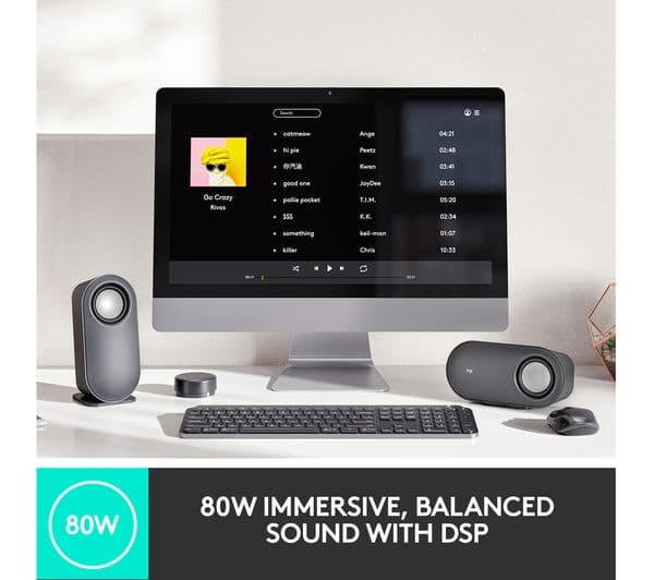 LOGITECH Z407 2.1 Wireless PC Speakers - Black - Image 3