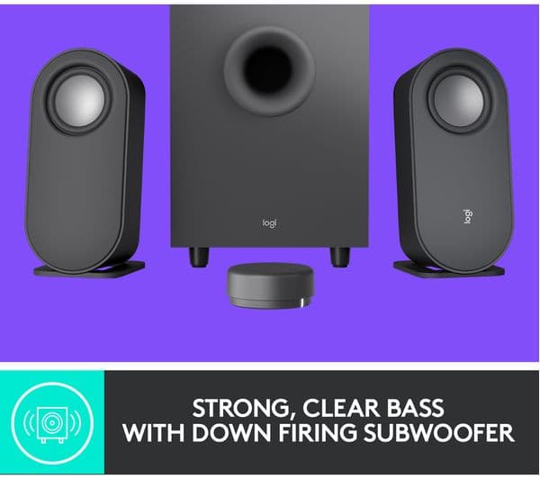 LOGITECH Z407 2.1 Wireless PC Speakers - Black - Image 4