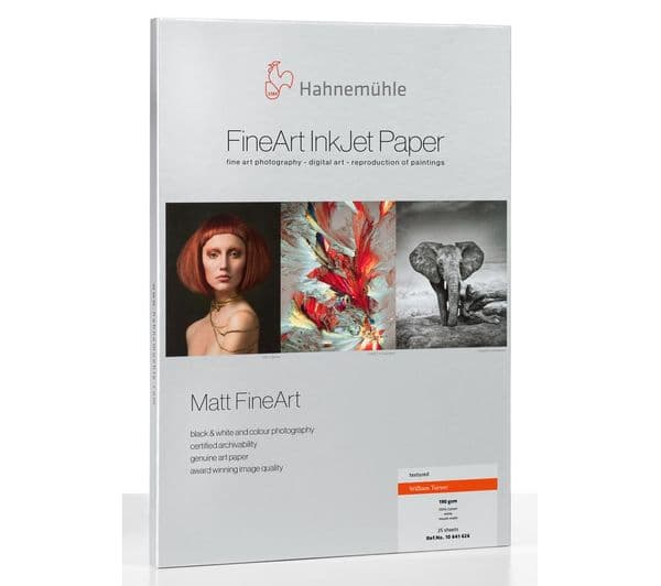 HAHNEMUEHLE Digital FineArt William Turner A3 Watercolour Textured Photo Paper - 25 Sheets