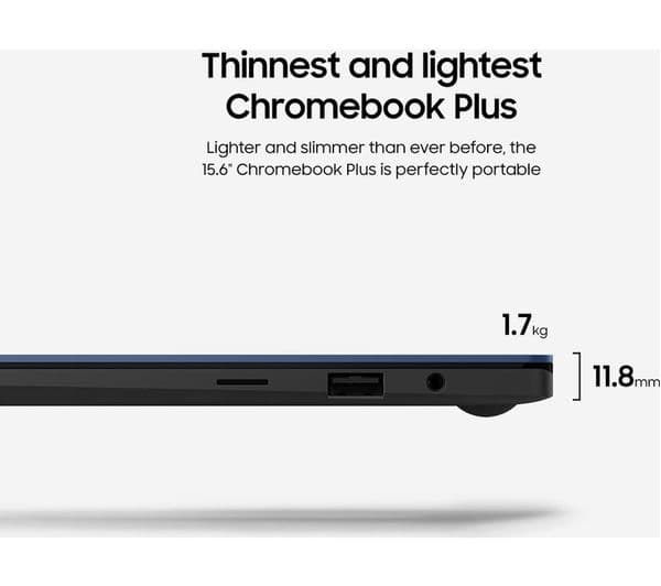 Samsung Galaxy 15.6" Chromebook Plus - Intel® Core™ 3, 256 GB UFS, Neptune Blue - Image 6