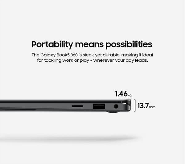 SAMSUNG Galaxy Book5 360 15.6" 2 in 1 Laptop, Copilot+ PC - Intel® Core™ Ultra 5, 512 GB SSD, Grey - Image 6