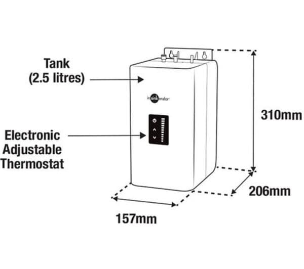 INSINKERATOR 3-in-1 J Shape Steaming Hot Water Tap - Black Velvet - Image 3