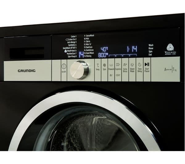 GRUNDIG GWN47430CB Washing Machine - Black - Image 3