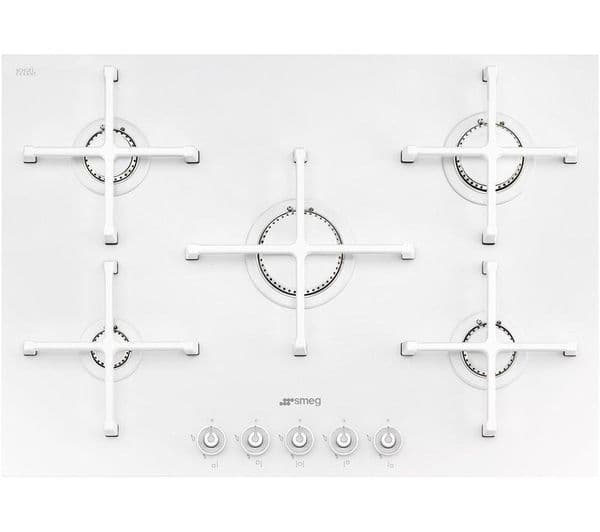 SMEG Linea PV175CB Gas Hob - White - Image 1