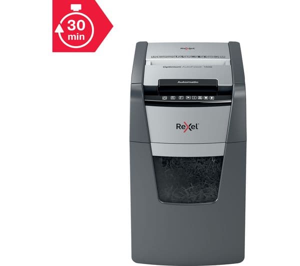 REXEL Optimum AutoFeed+ 150X Cross Cut Paper Shredder - Image 9